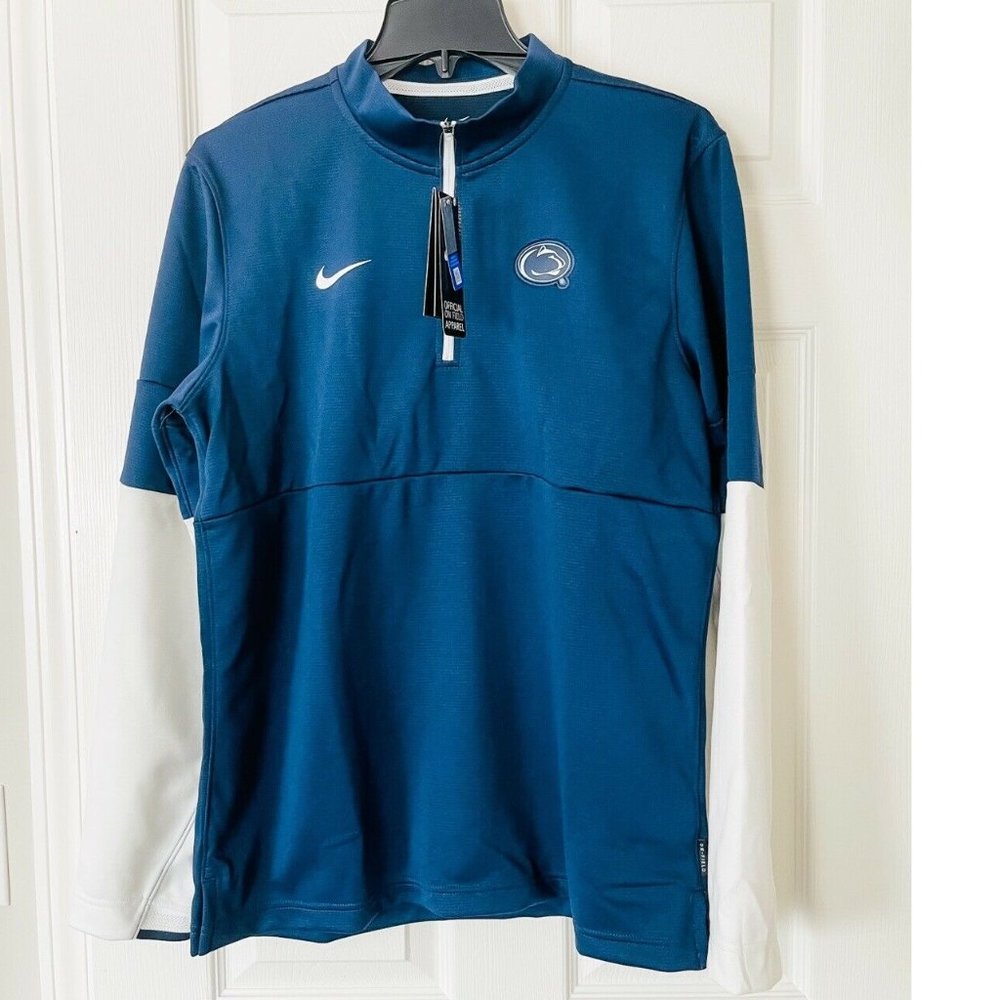 NWT NCAA Nike Dri Fit On Field Apparel Penn State Nittany Lions Pullover - M